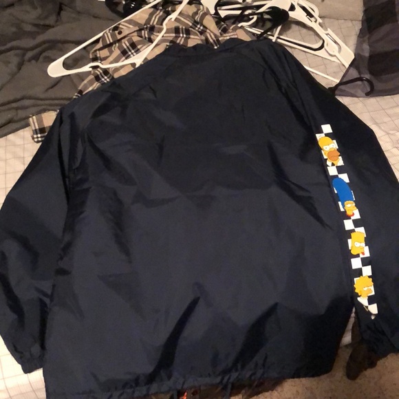 Vans Jackets \u0026 Coats | Brand New Never Worn Blue Simpsons Windbreaker | Color: Blue | Size: L | Pm-43629327's Closet